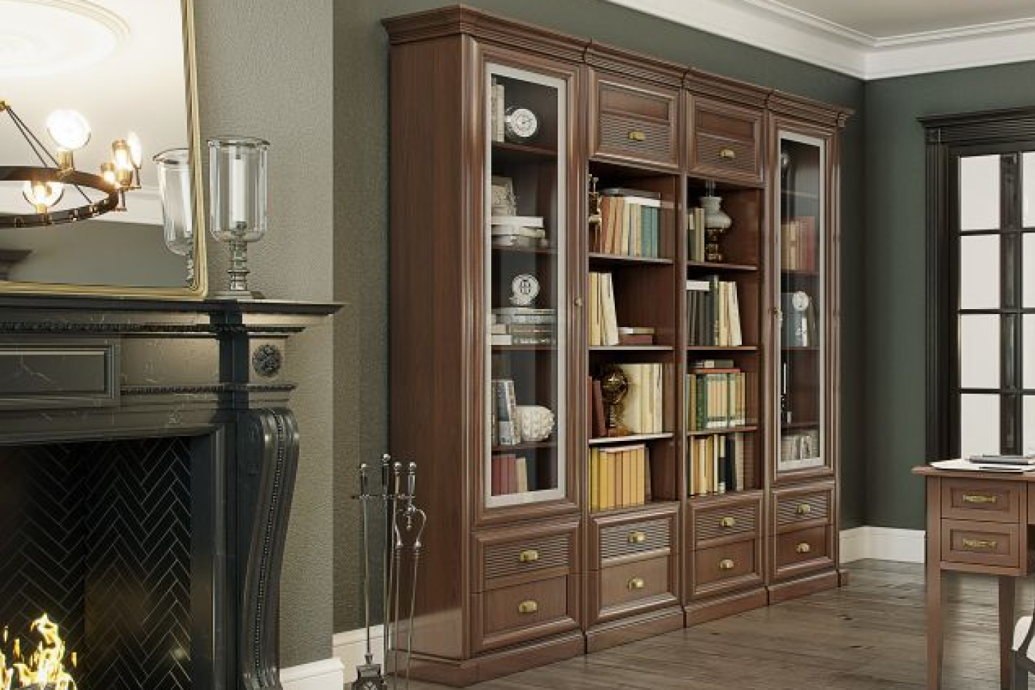 Книжные шкафы - изображение №4 "Шкаф Изотта"  на www.Angstrem-mebel.ru