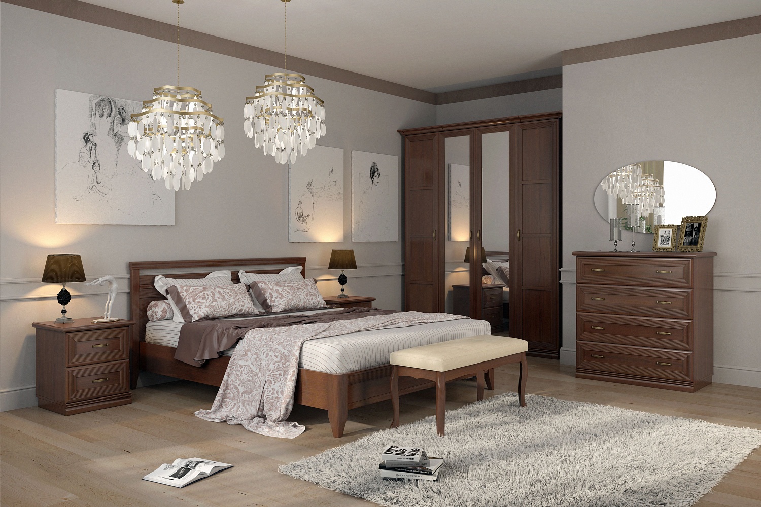 Распашные шкафы - изображение №5 "Шкаф Адажио для одежды"  на www.Angstrem-mebel.ru